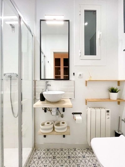 Sleek bathroom, a spa-like retreat